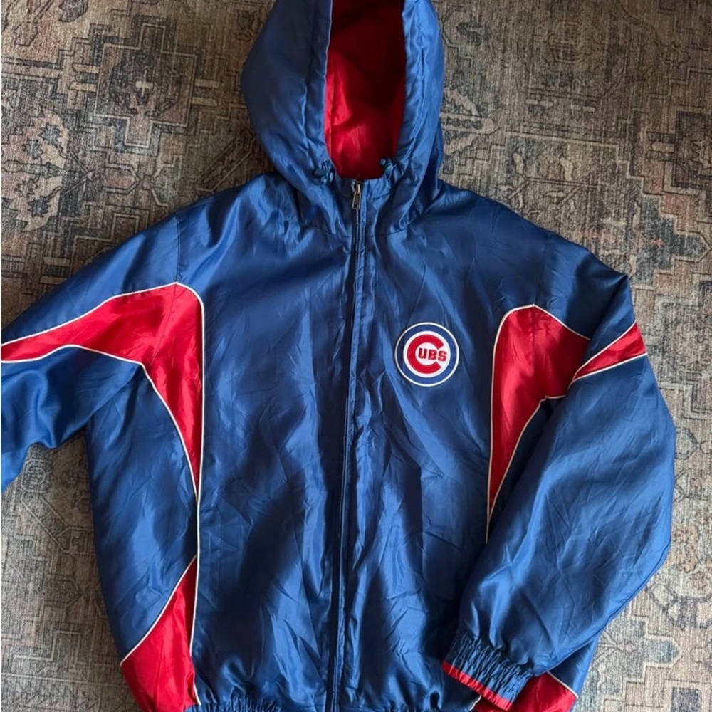 Vintage Chicago Cubs Hooded Windbreaker Jacket